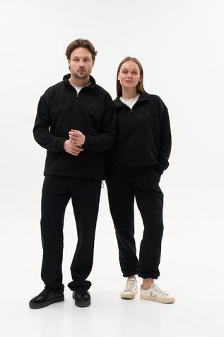 Спортивний костюм EVEN HALF ZIP Чорний УНІСЕКС 1110 фото