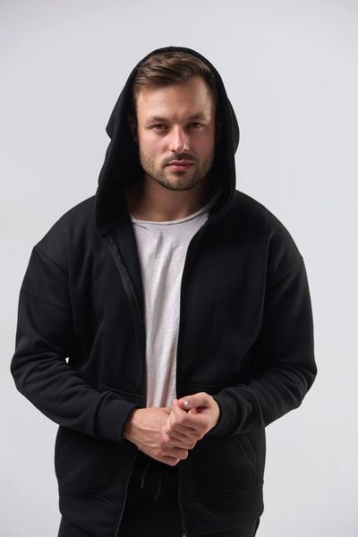 Спортивний костюм на флісі Чорний УНІСЕКС 1410 фото