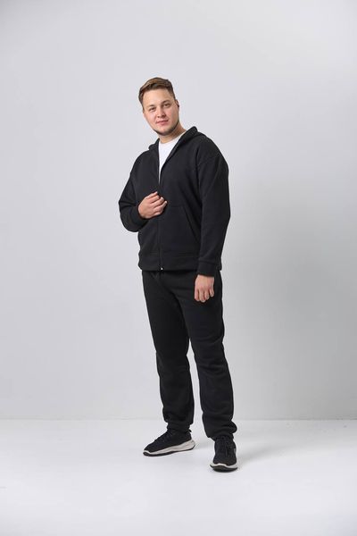 Спортивний костюм на флісі Чорний УНІСЕКС 1410 фото